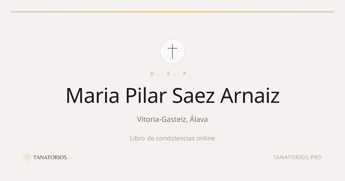 Memorial de Maria Pilar Saez Arnaiz