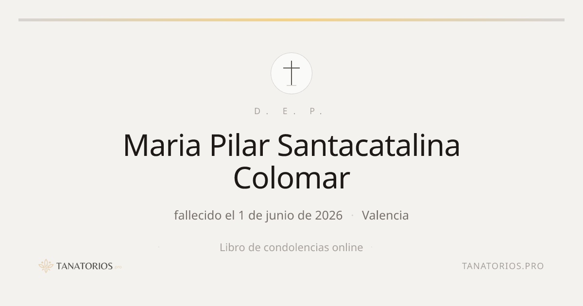 Memorial de Maria Pilar Santacatalina Colomar