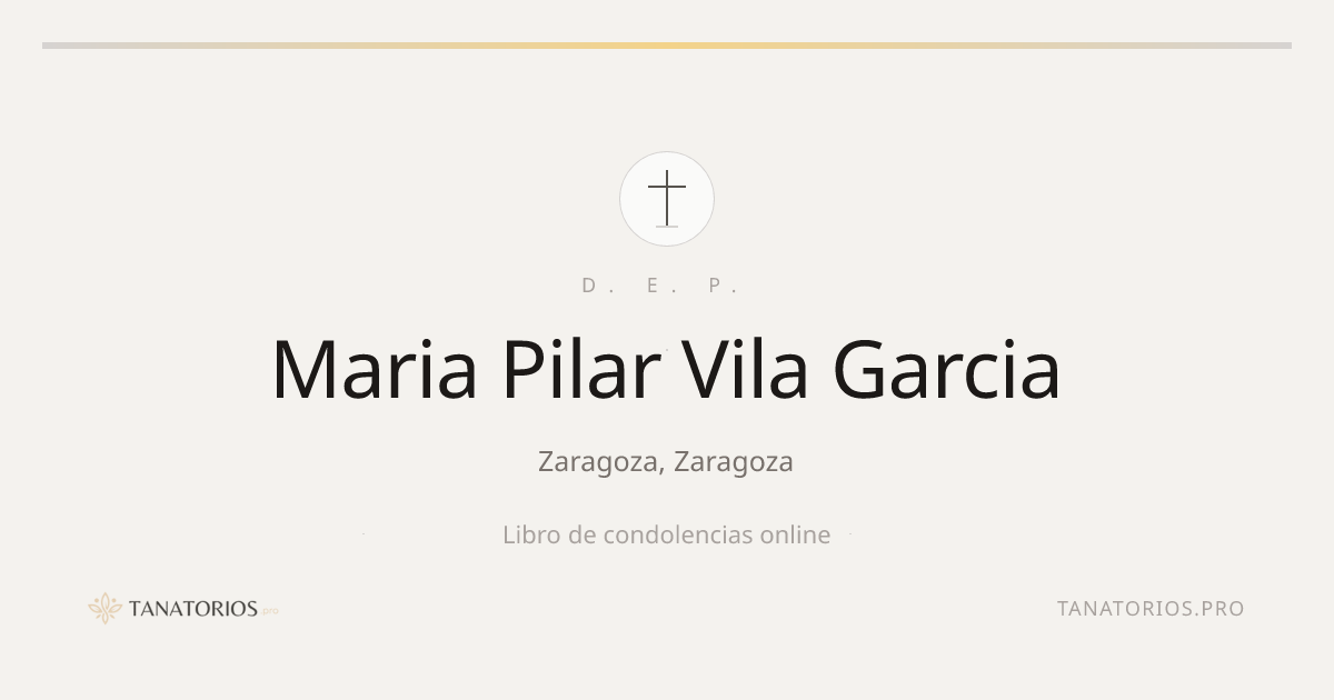 Memorial de Maria Pilar Vila Garcia