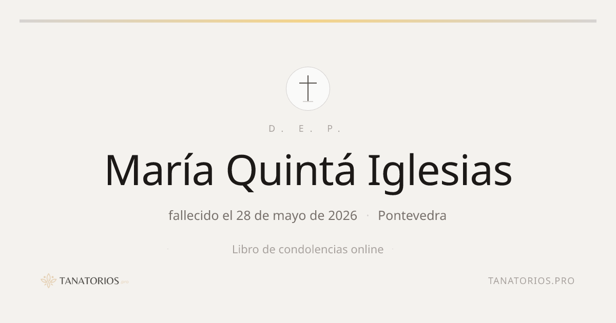 Memorial de María Quintá Iglesias