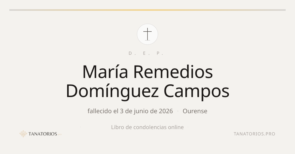 Memorial de María Remedios Domínguez Campos