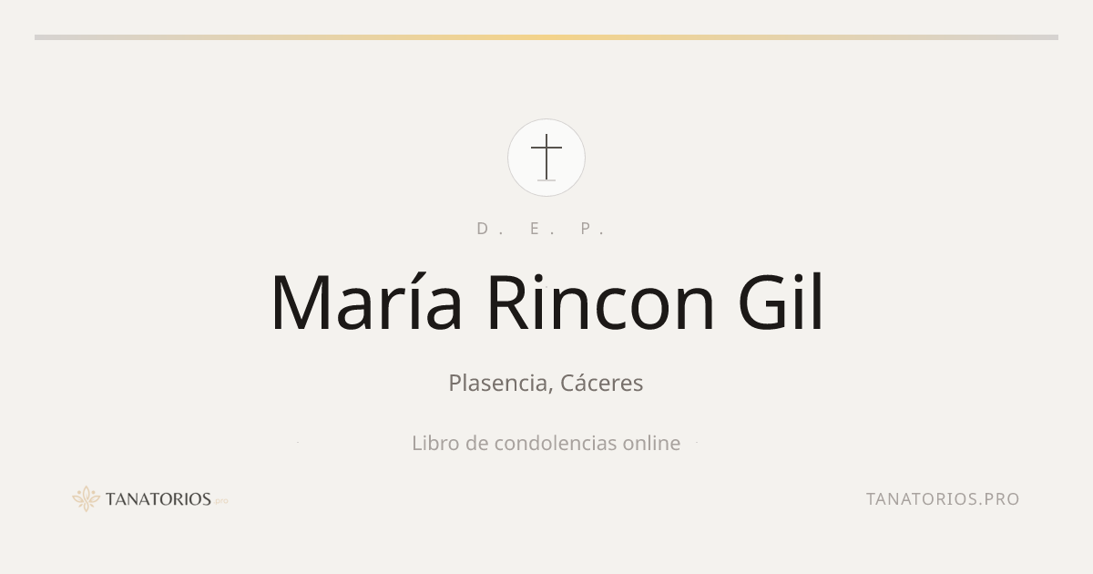 Memorial de María Rincon Gil