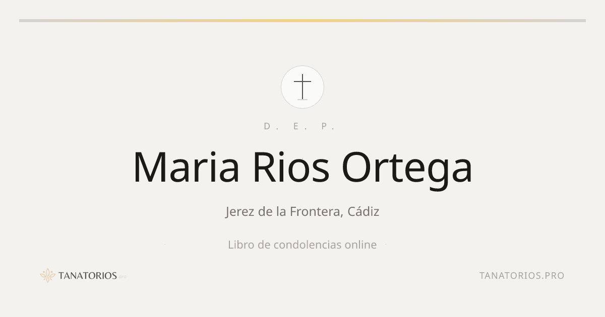 Memorial de Maria Rios Ortega