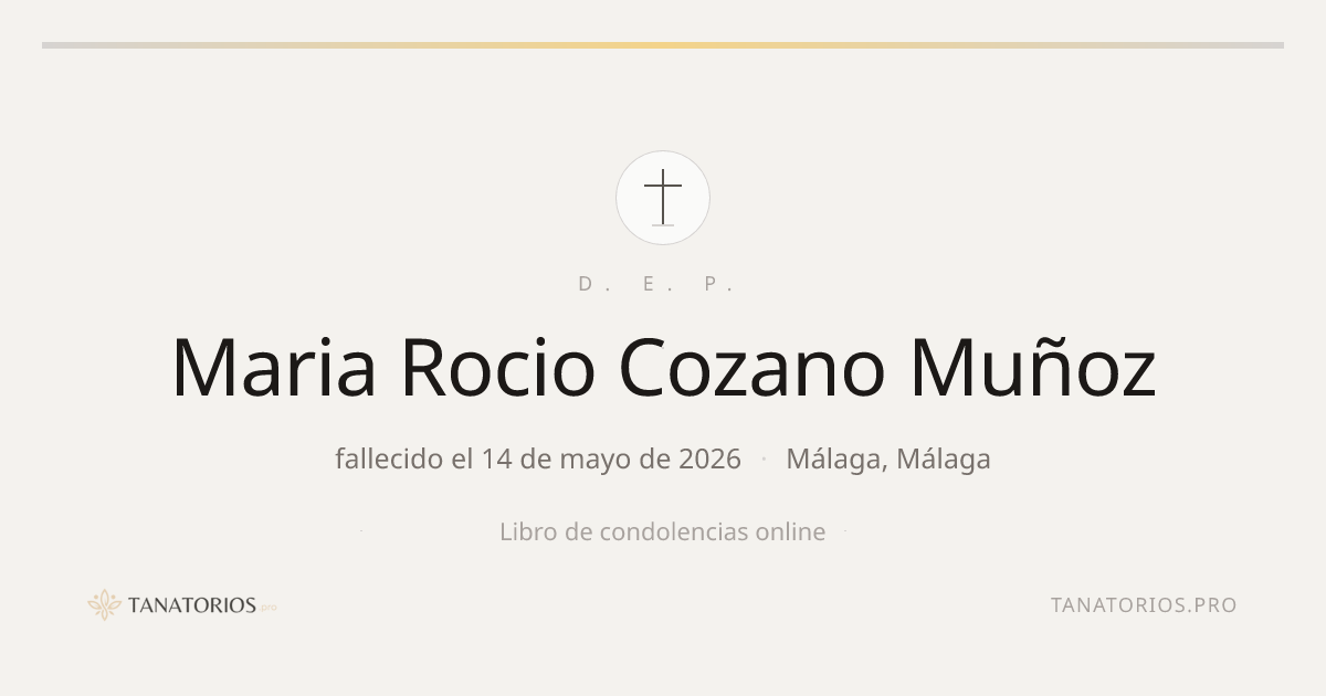 Memorial de Maria Rocio Cozano Muñoz