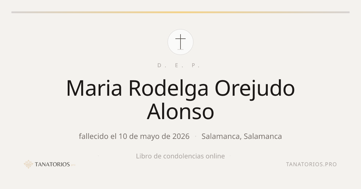 Memorial de Maria Rodelga Orejudo Alonso