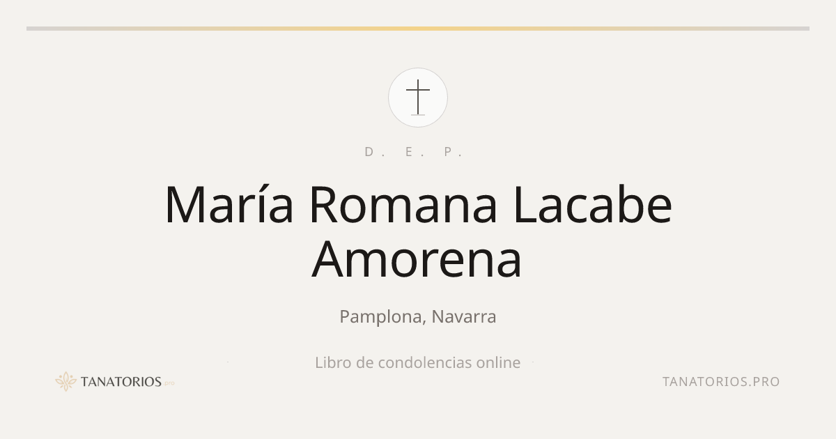 Memorial de María Romana Lacabe Amorena