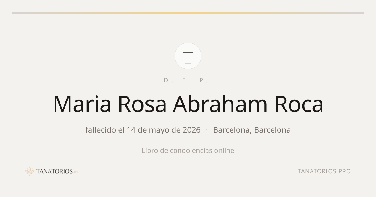 Memorial de Maria Rosa Abraham Roca