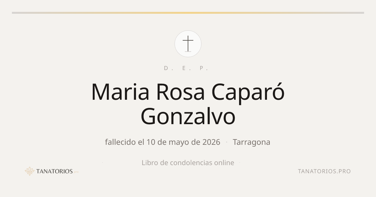 Memorial de Maria Rosa Caparó Gonzalvo