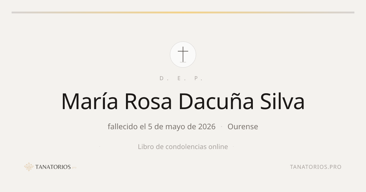 Memorial de María Rosa Dacuña Silva