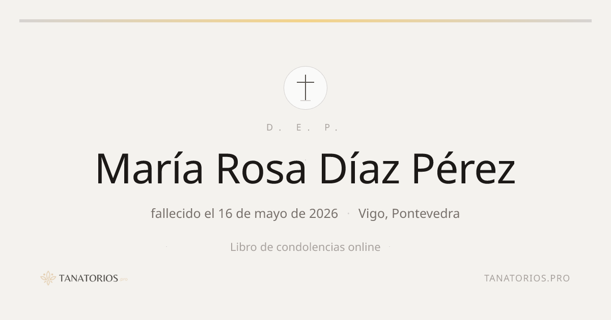 Memorial de María Rosa Díaz Pérez