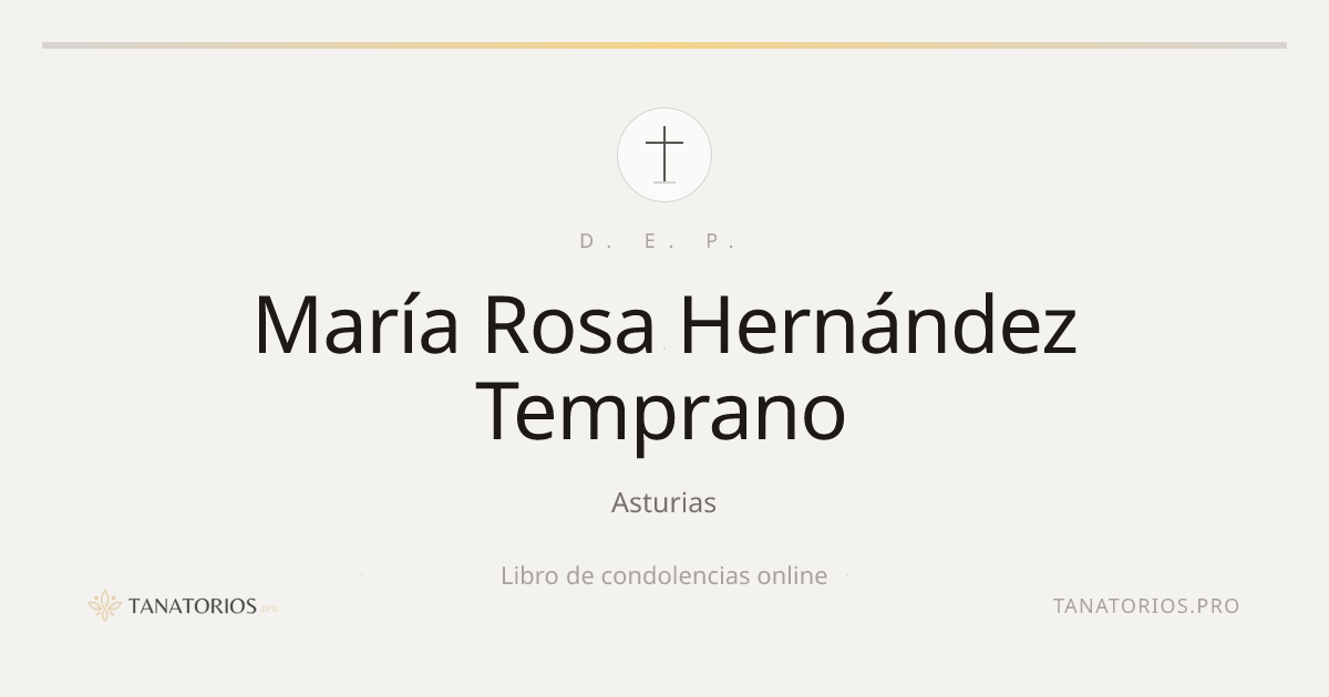 Memorial de María Rosa Hernández Temprano