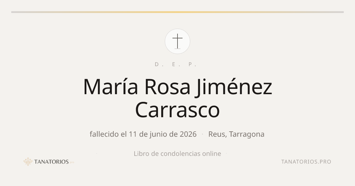 Memorial de María Rosa Jiménez Carrasco