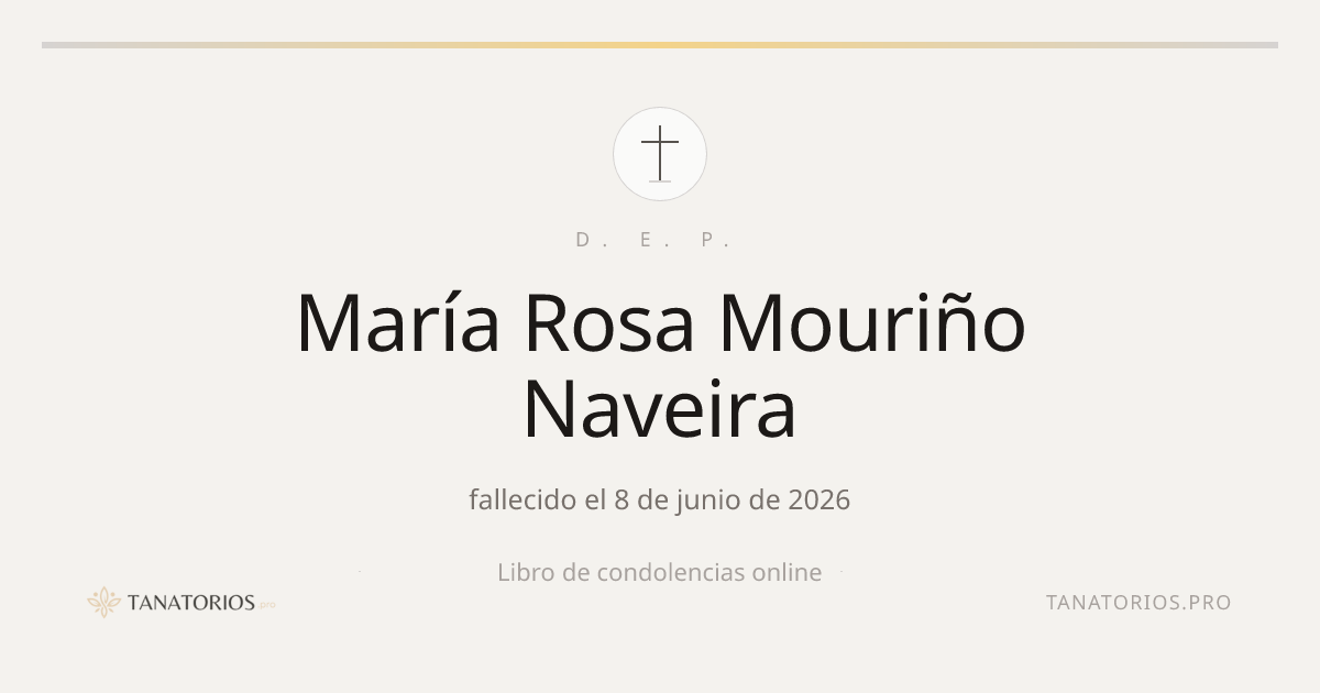 Memorial de María Rosa Mouriño Naveira