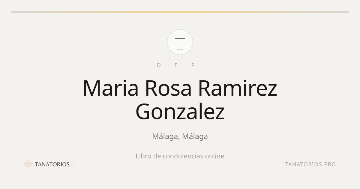 Memorial de Maria Rosa Ramirez Gonzalez