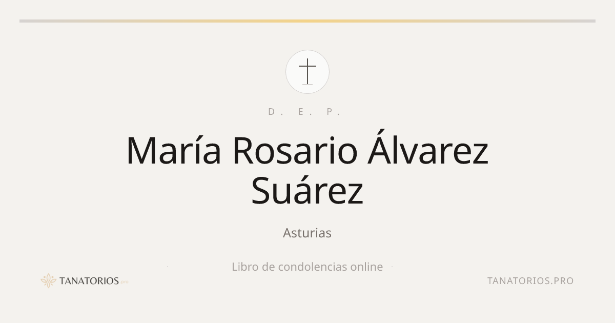 Memorial de María Rosario Álvarez Suárez