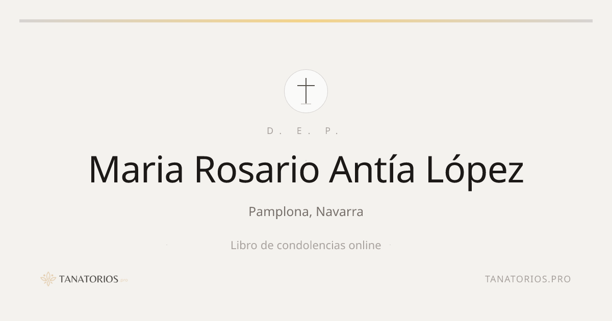 Memorial de Maria Rosario Antía López