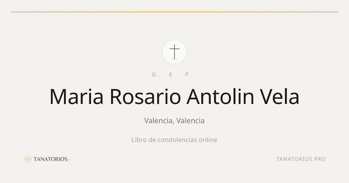 Memorial de Maria Rosario Antolin Vela