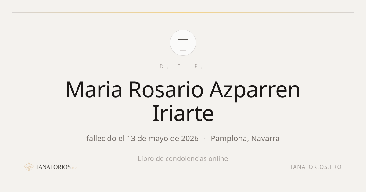 Memorial de Maria Rosario Azparren Iriarte