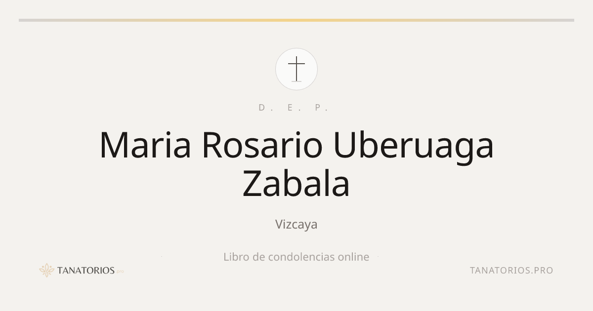 Memorial de Maria Rosario Uberuaga Zabala