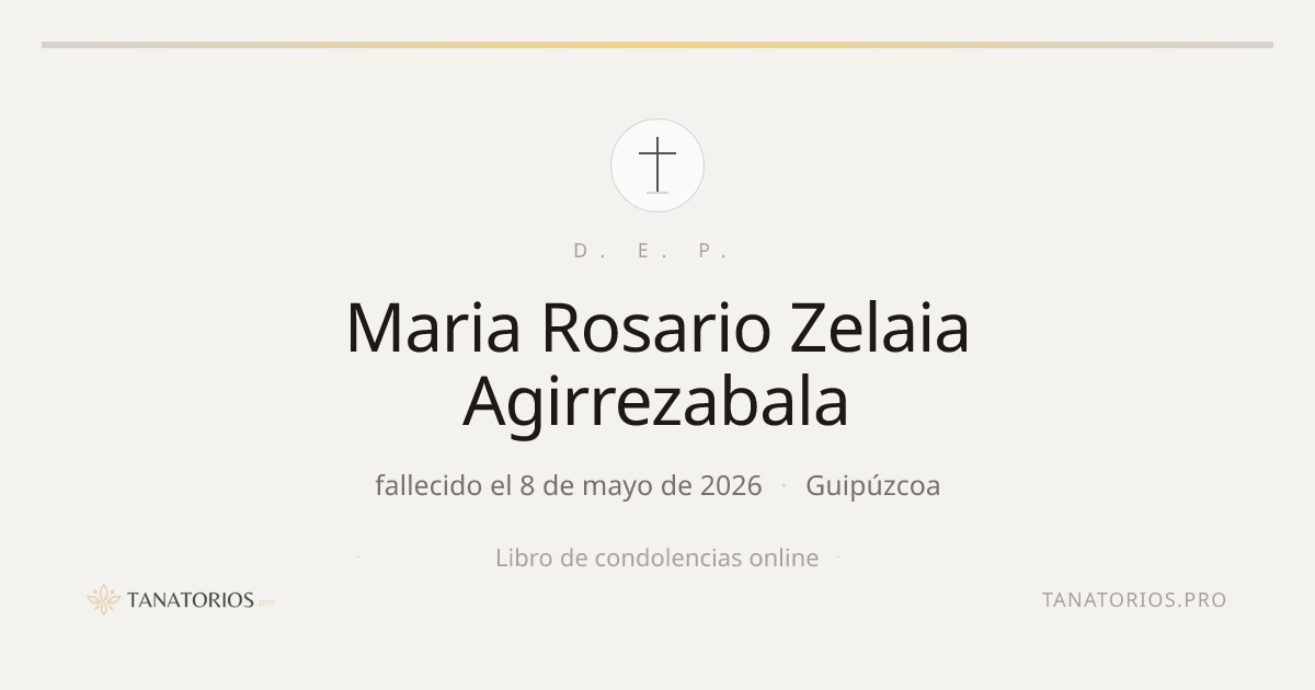 Memorial de Maria Rosario Zelaia Agirrezabala
