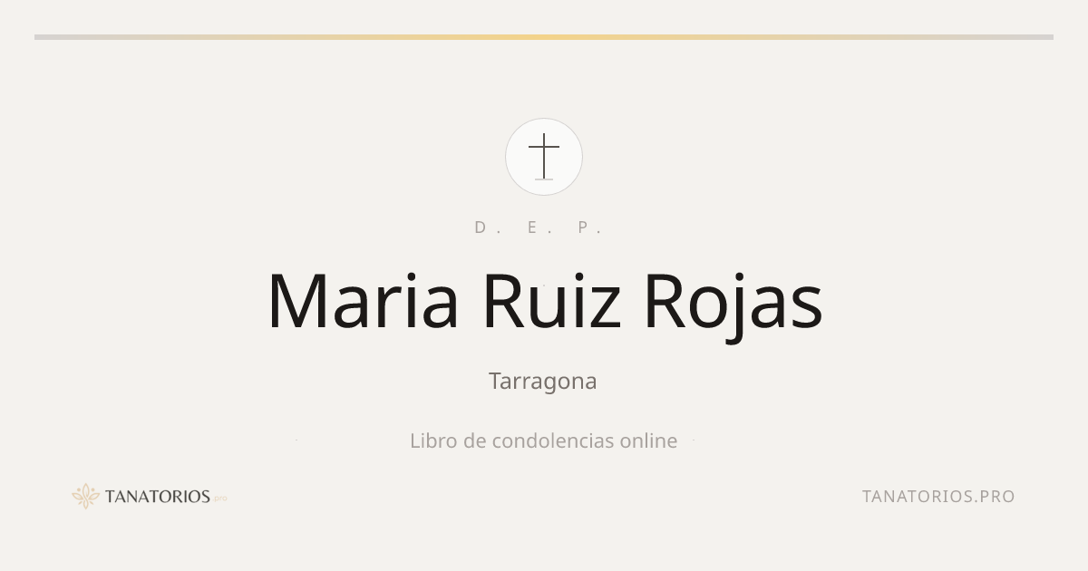 Memorial de Maria Ruiz Rojas