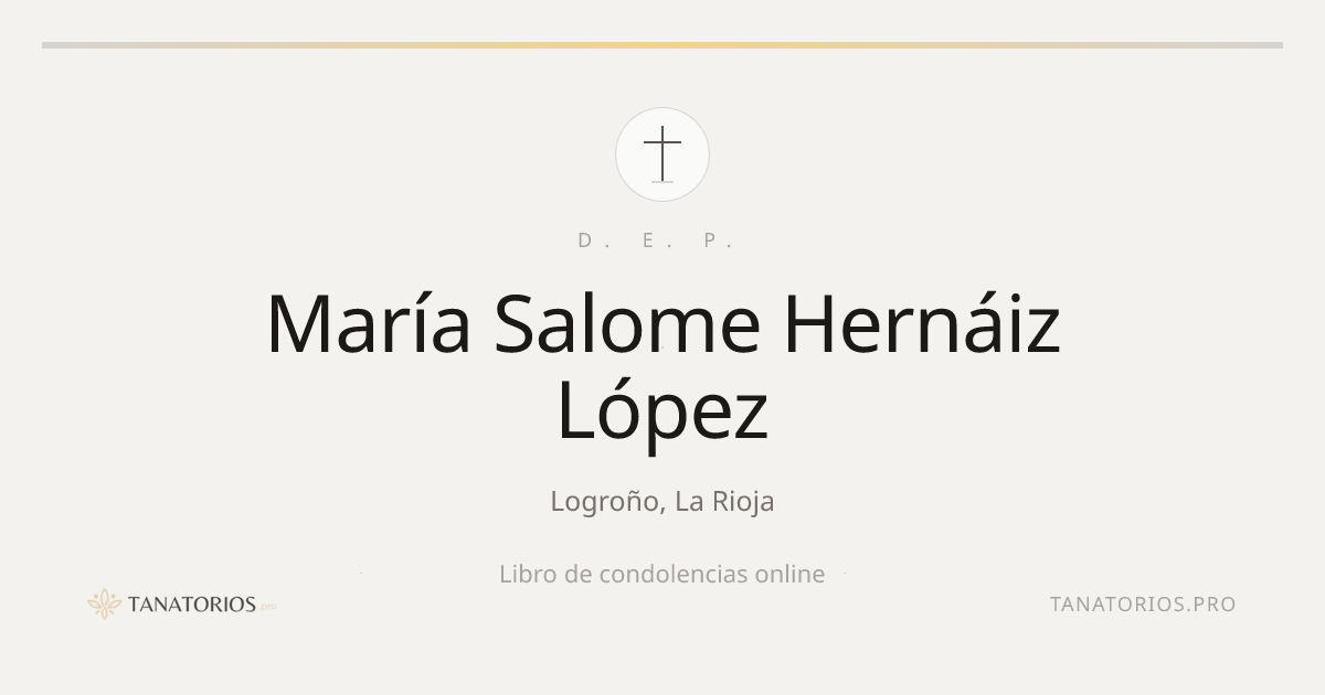 Memorial de María Salome Hernáiz López
