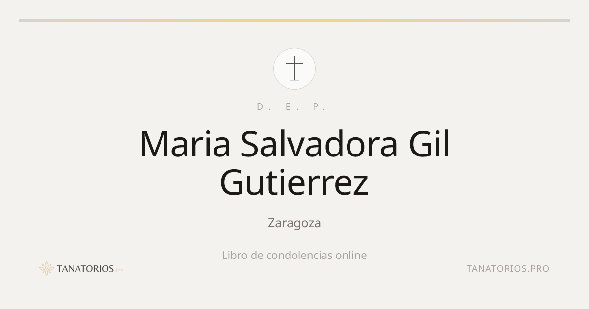 Memorial de Maria Salvadora Gil Gutierrez