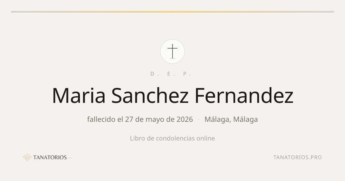 Memorial de Maria Sanchez Fernandez
