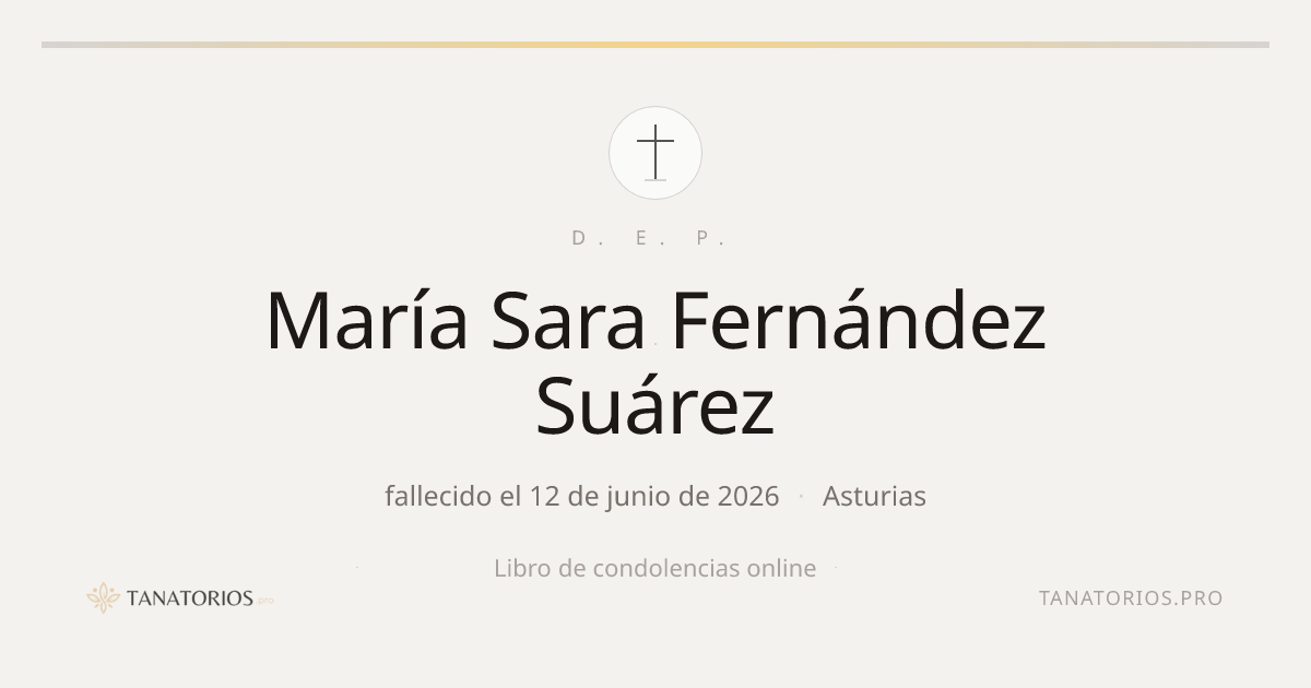 Memorial de María Sara Fernández Suárez