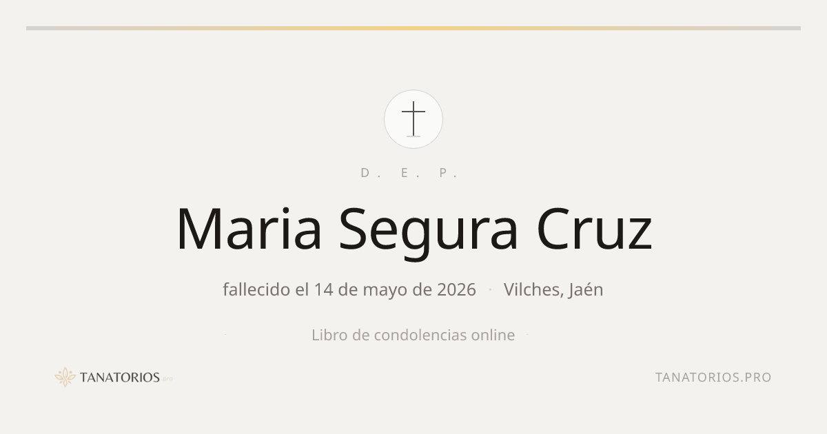 Memorial de Maria Segura Cruz