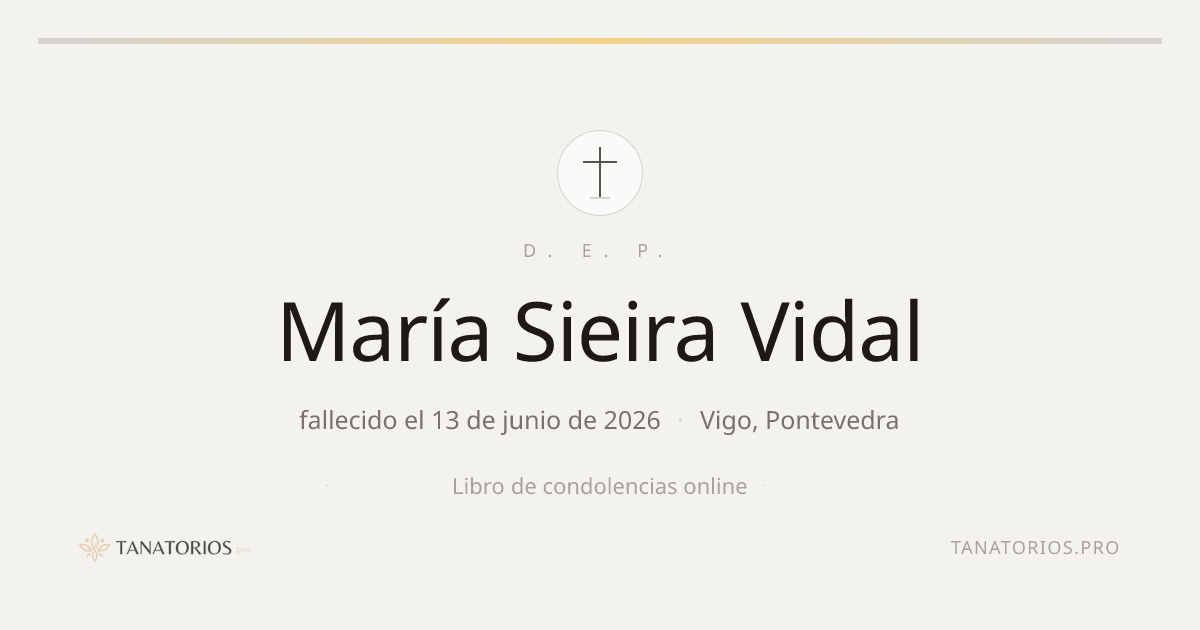 Memorial de María Sieira Vidal