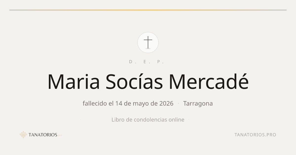Memorial de Maria Socías Mercadé