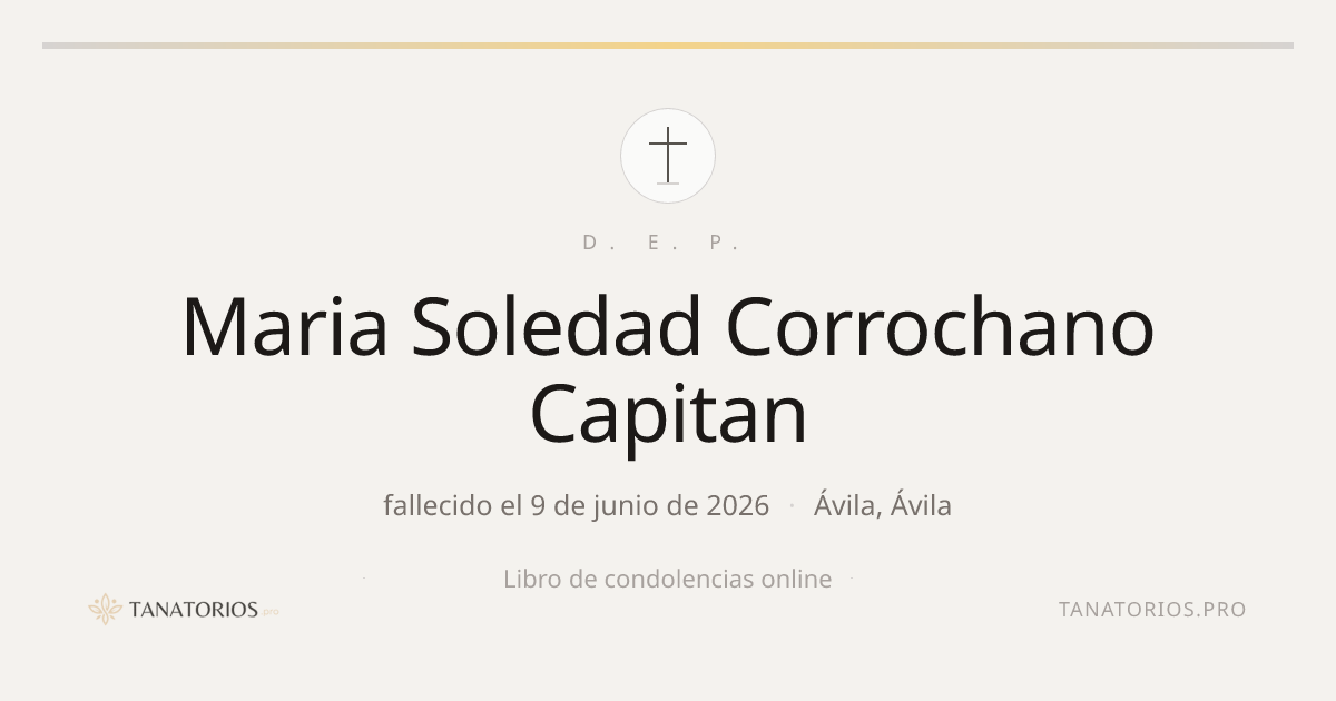 Memorial de Maria Soledad Corrochano Capitan