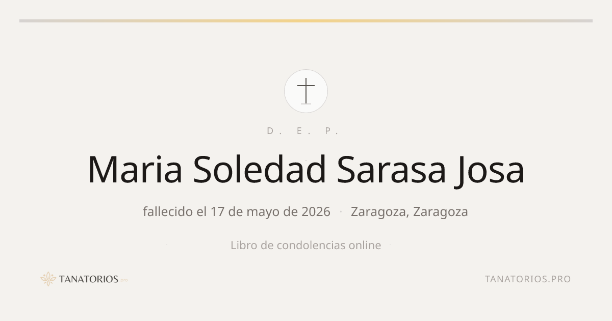 Memorial de Maria Soledad Sarasa Josa