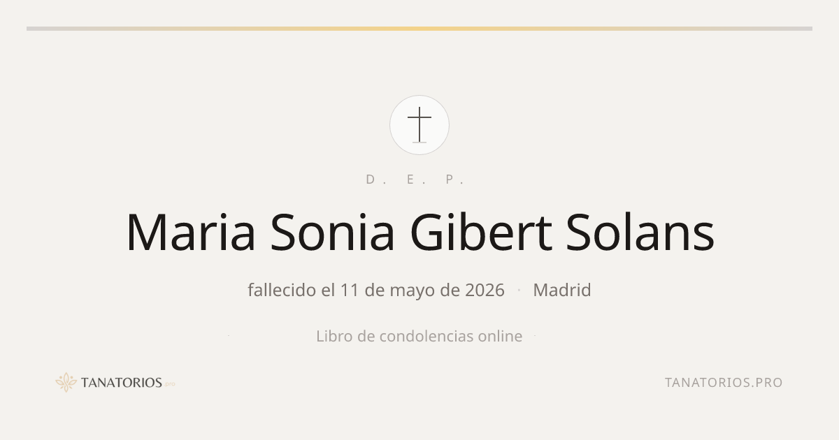 Memorial de Maria Sonia Gibert Solans