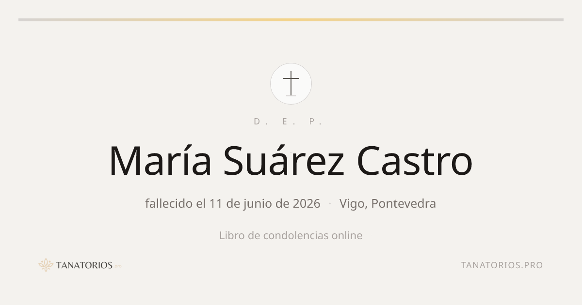 Memorial de María Suárez Castro