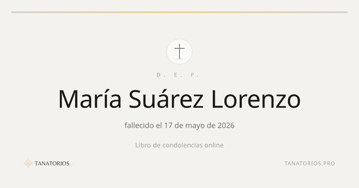 Memorial de María Suárez Lorenzo