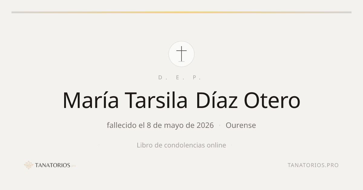 Memorial de María Tarsila Díaz Otero