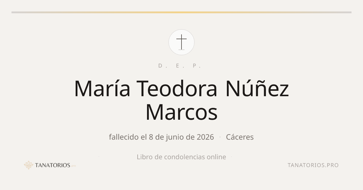 Memorial de María Teodora Núñez Marcos