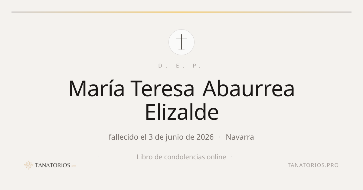 Memorial de María Teresa Abaurrea Elizalde