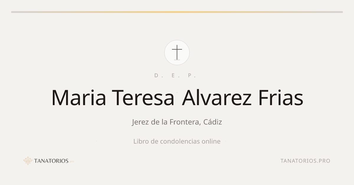 Memorial de Maria Teresa Alvarez Frias