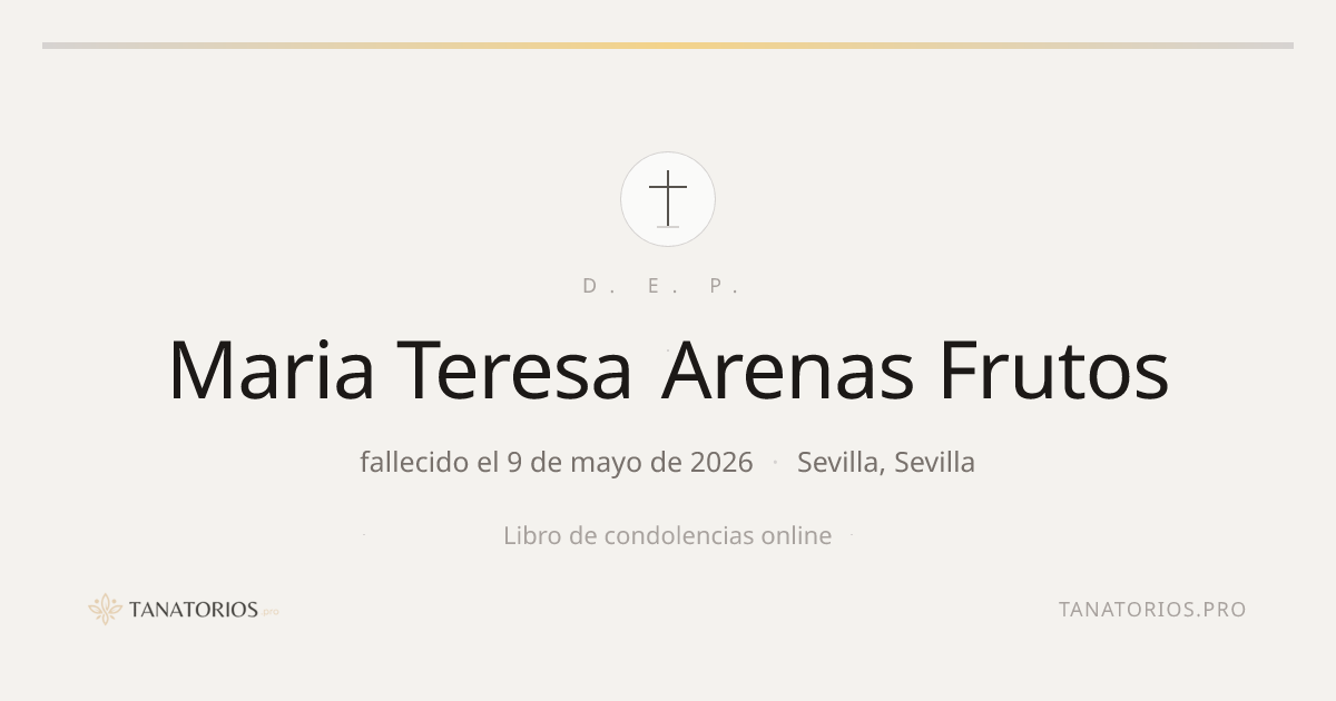 Memorial de Maria Teresa Arenas Frutos