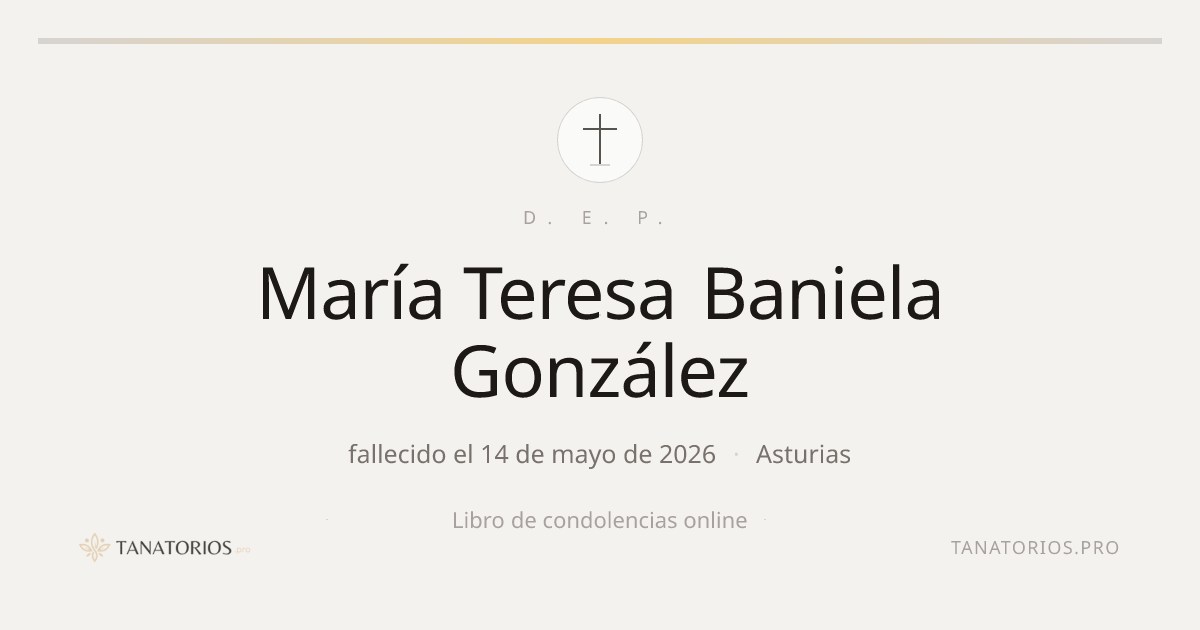 Memorial de María Teresa Baniela González