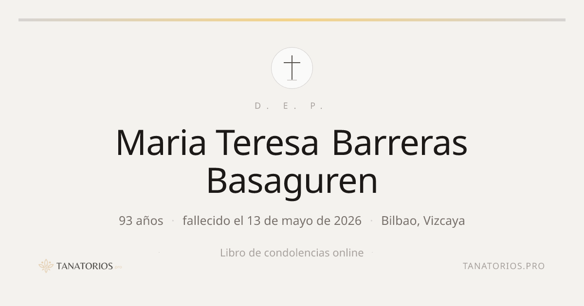 Memorial de Maria Teresa Barreras Basaguren