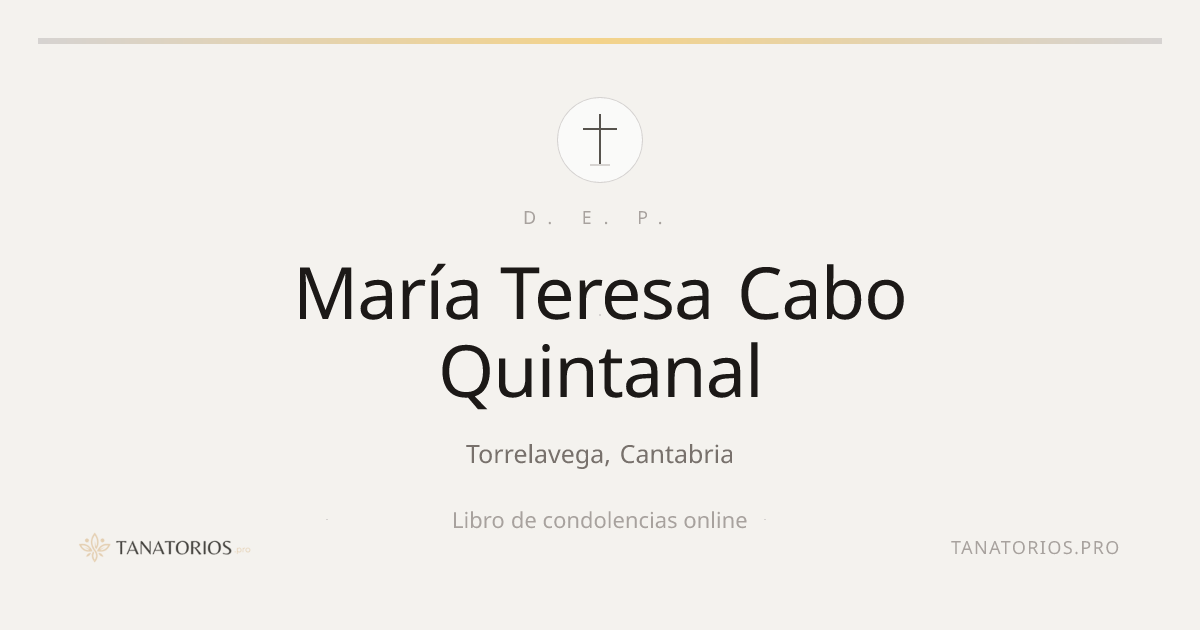 Memorial de María Teresa Cabo Quintanal
