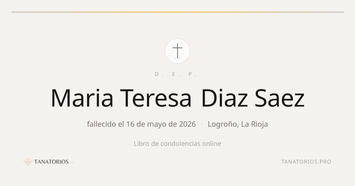Memorial de Maria Teresa Diaz Saez