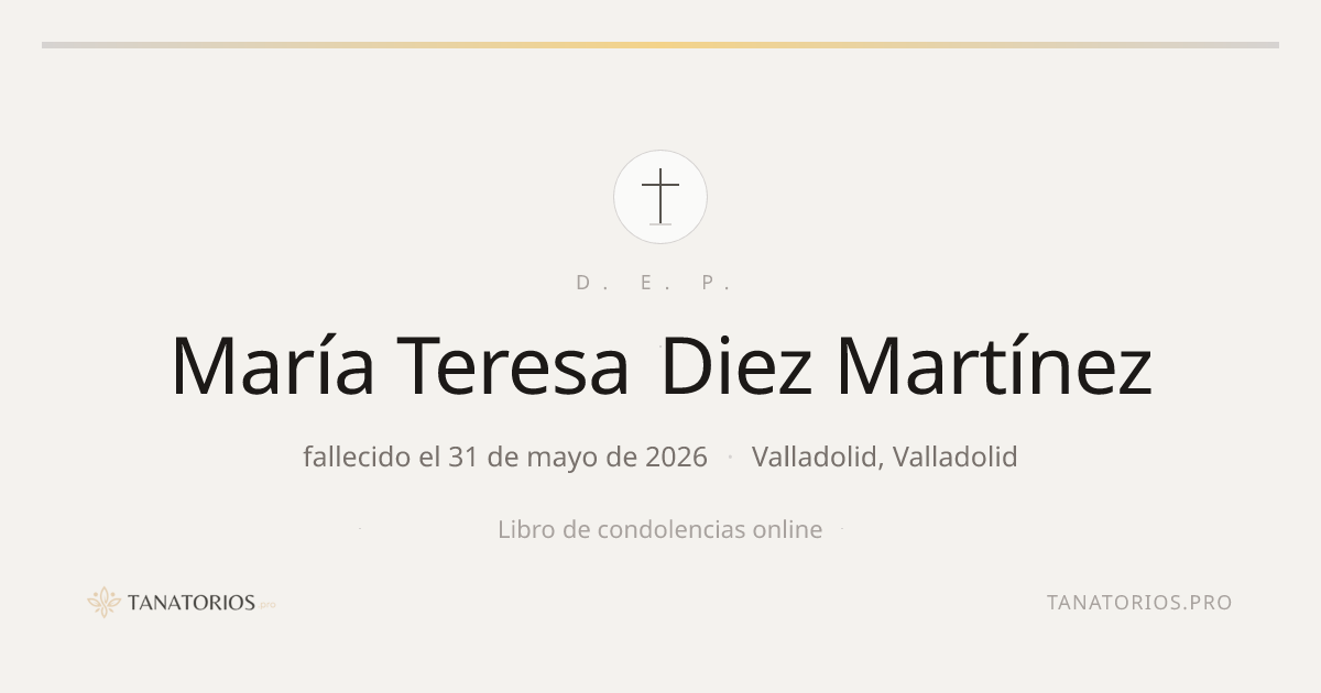 Memorial de María Teresa Diez Martínez