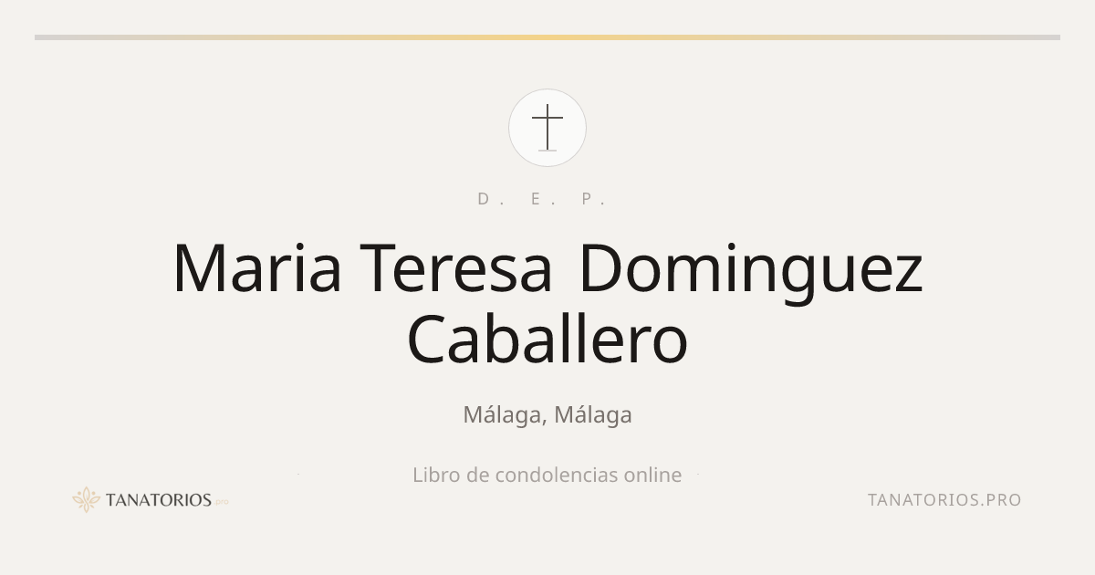 Memorial de Maria Teresa Dominguez Caballero