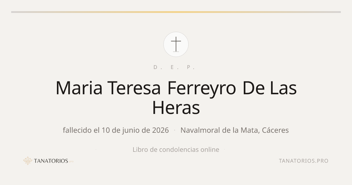 Memorial de Maria Teresa Ferreyro De Las Heras