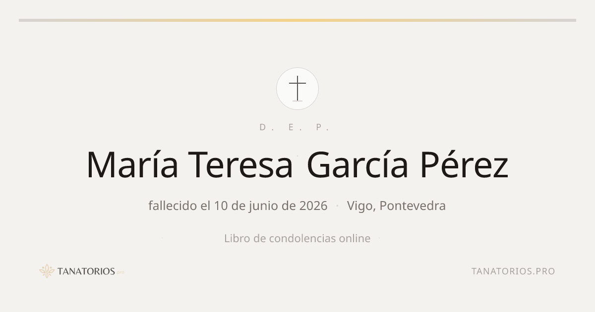 Memorial de María Teresa García Pérez